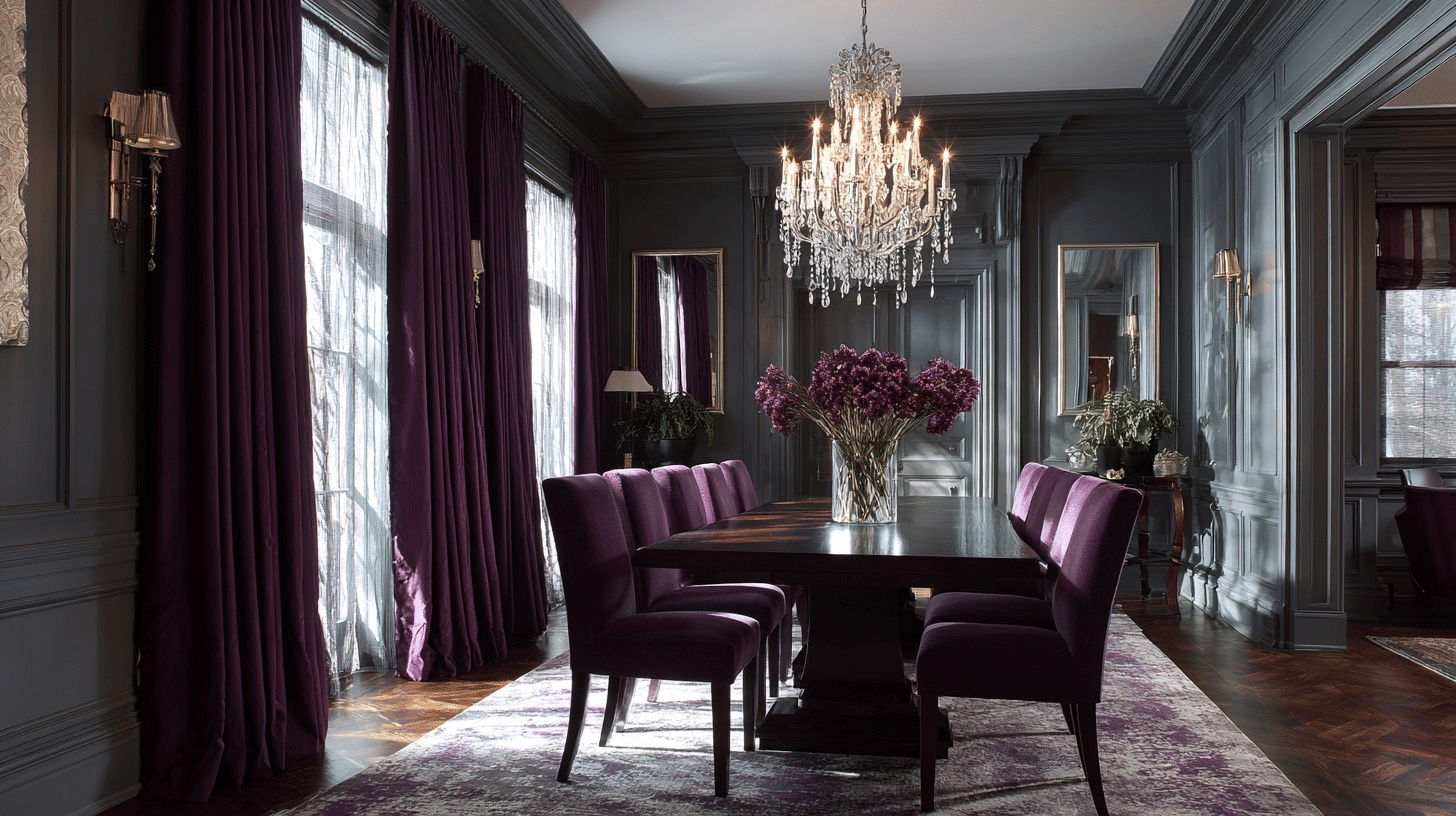 plum curtains