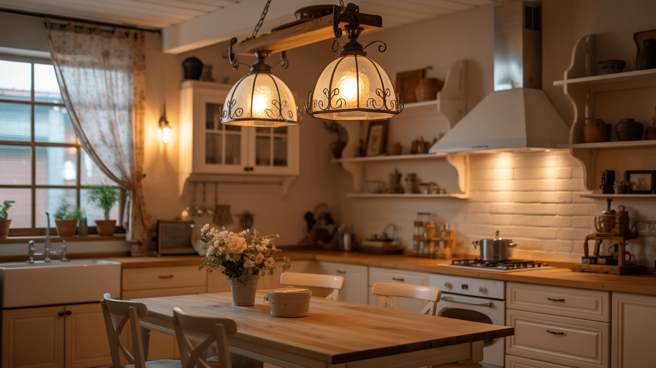 rustic pendant lighting or chandeliers