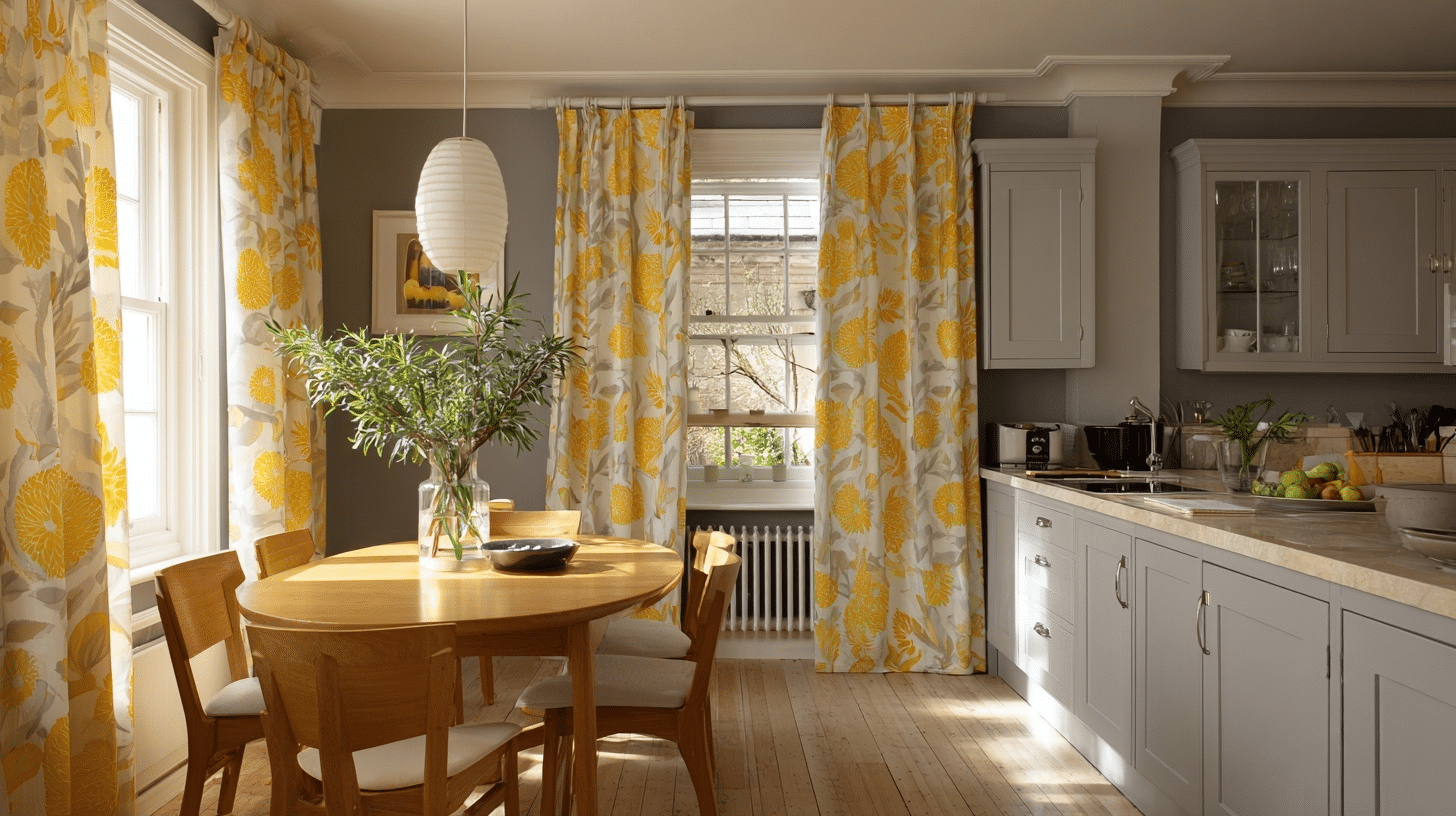 sodft yellow curtain