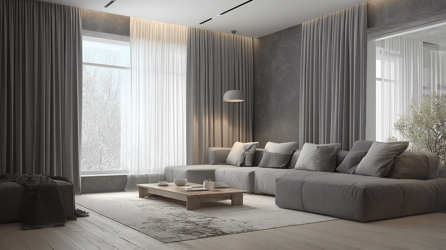 soft gray curtains