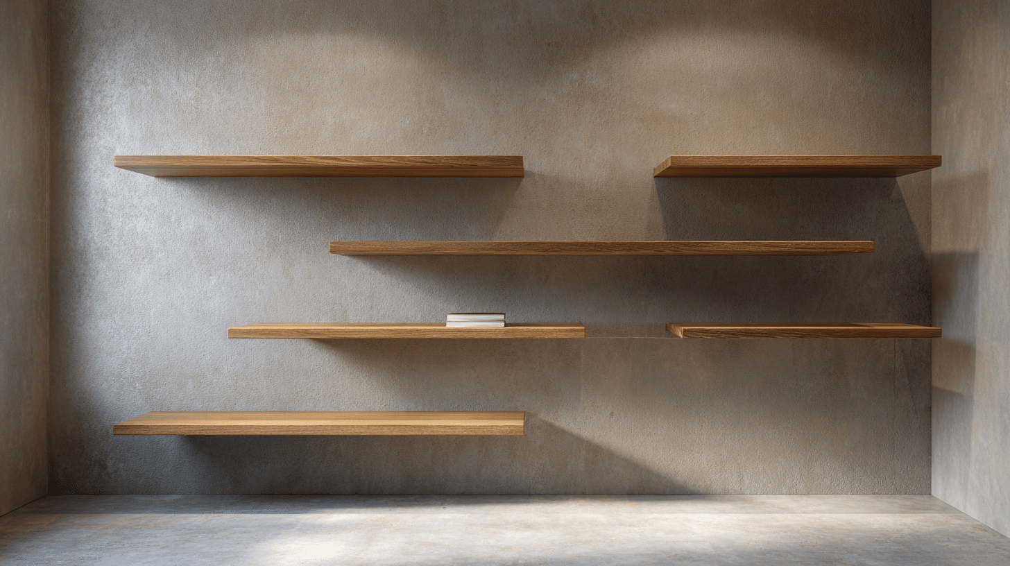 wall mounted floating shelves