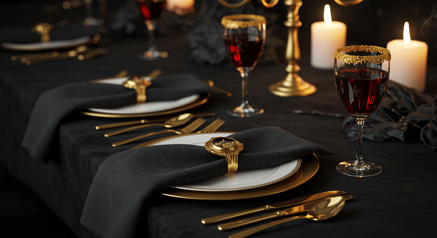 black gold vampire soire combine elegance and edge