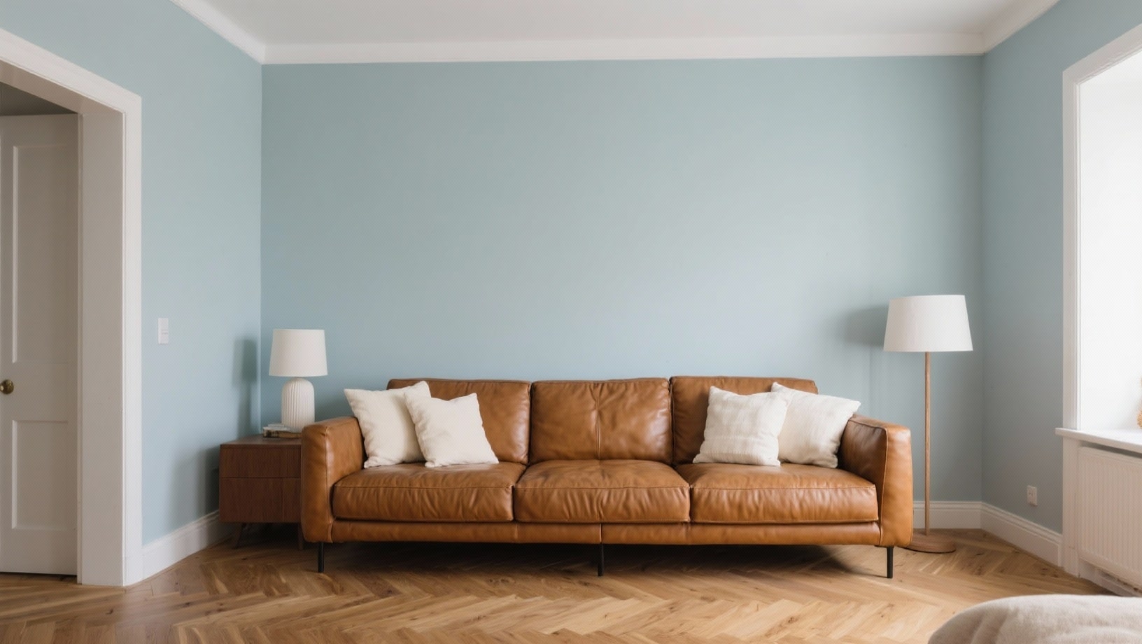 chocolate brown and light blue