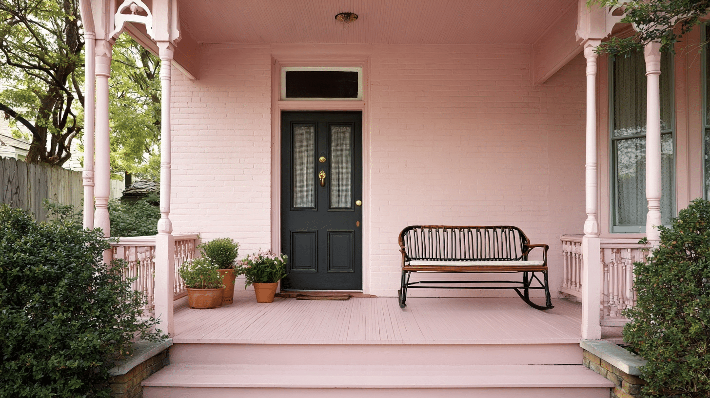 dusty rose paint porch idea