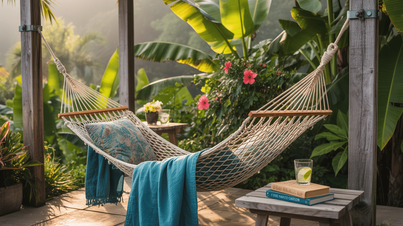 hammocks paired with side tables