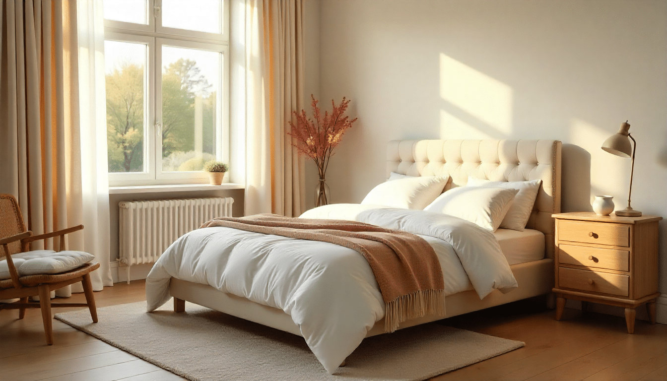 hang linen curtains in natural tones