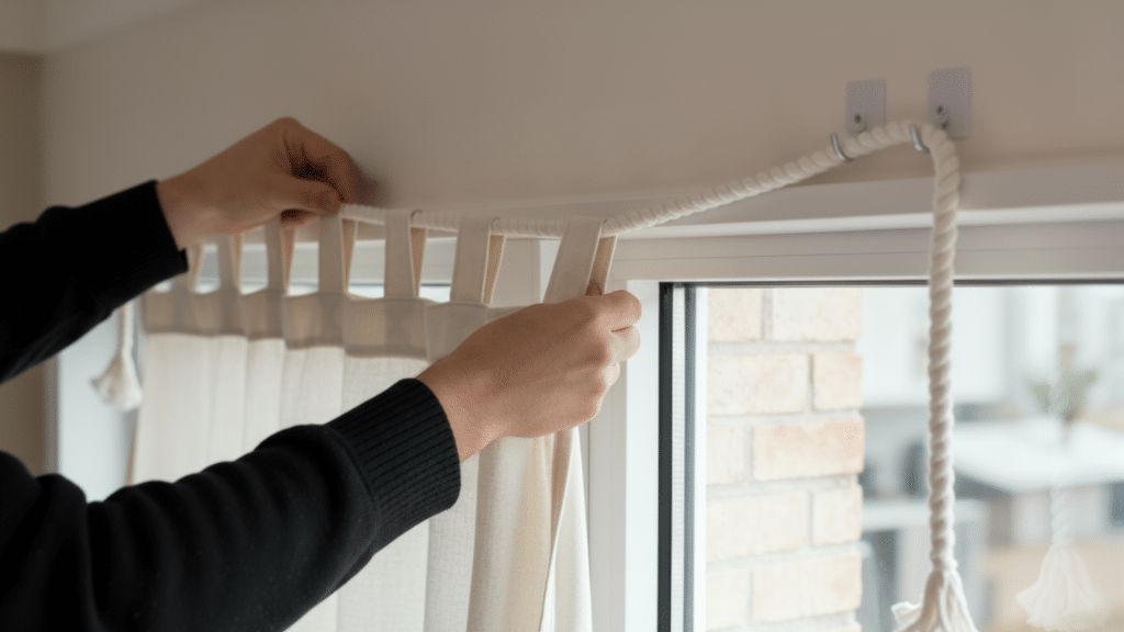 How to Hang Curtains Without Using a Rod - Easier Than You Can Guess ...
