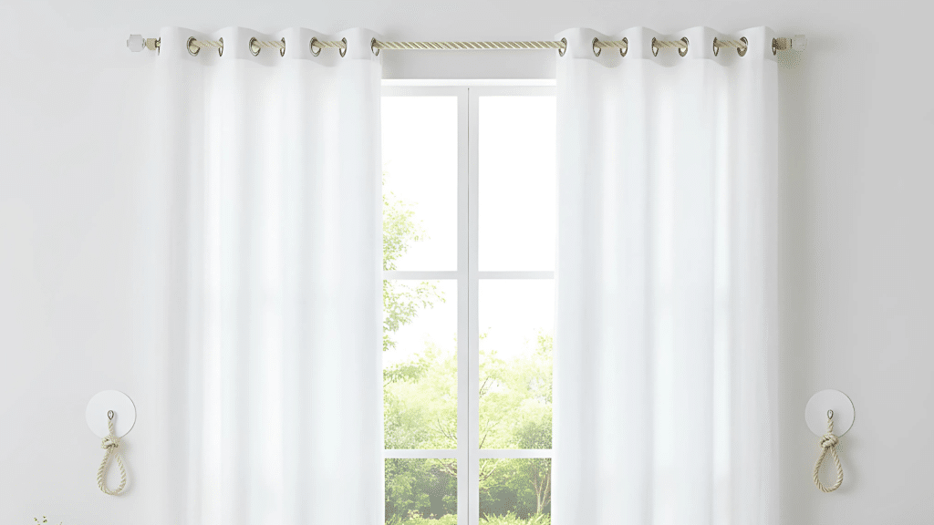 how to hang curtains without a rod