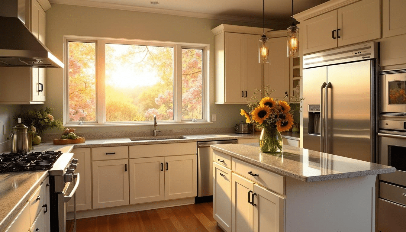 install cream colored kitchen cabinets