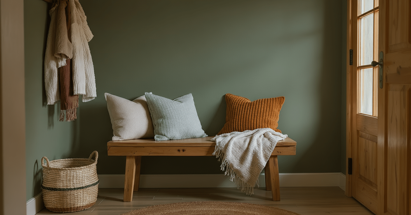 olive green and rust