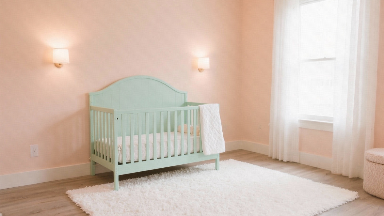 peach and mint green