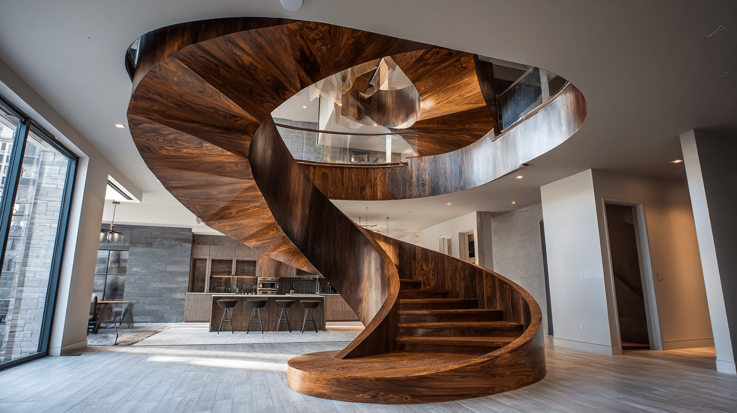 sculputral floating spiral