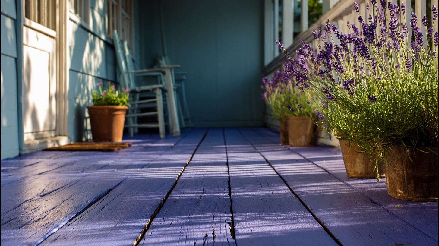 soft lavender porch paint idea