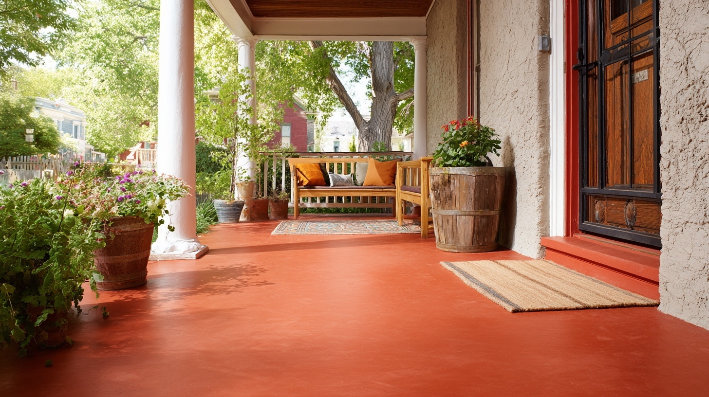 terracotta porch paint idea