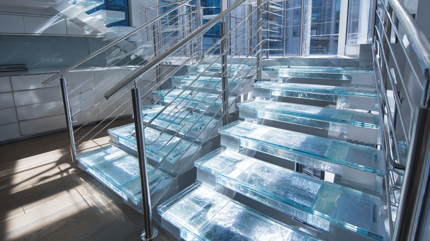 transparent acrylic steps