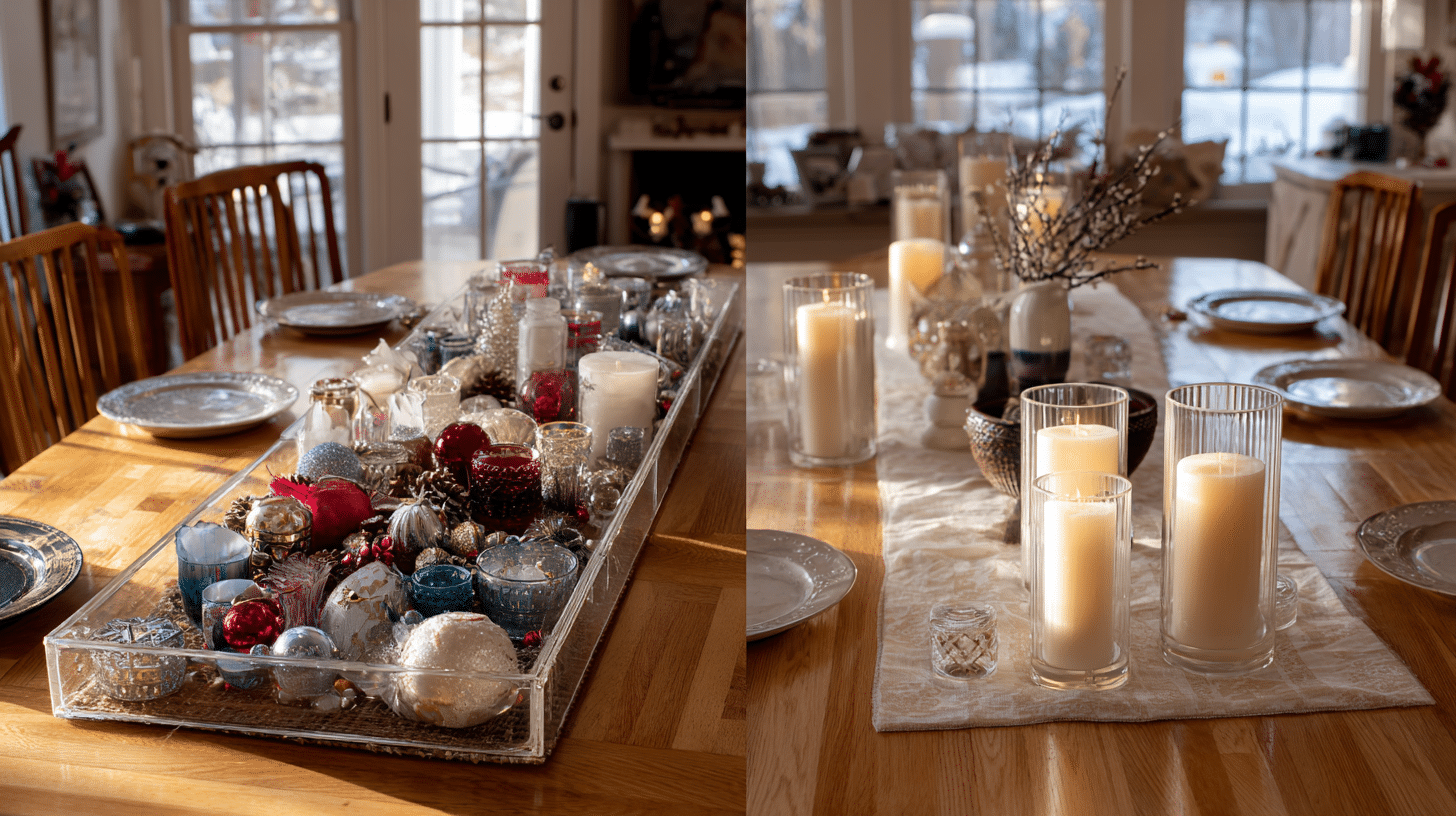 14 keep the dining table simple with candles