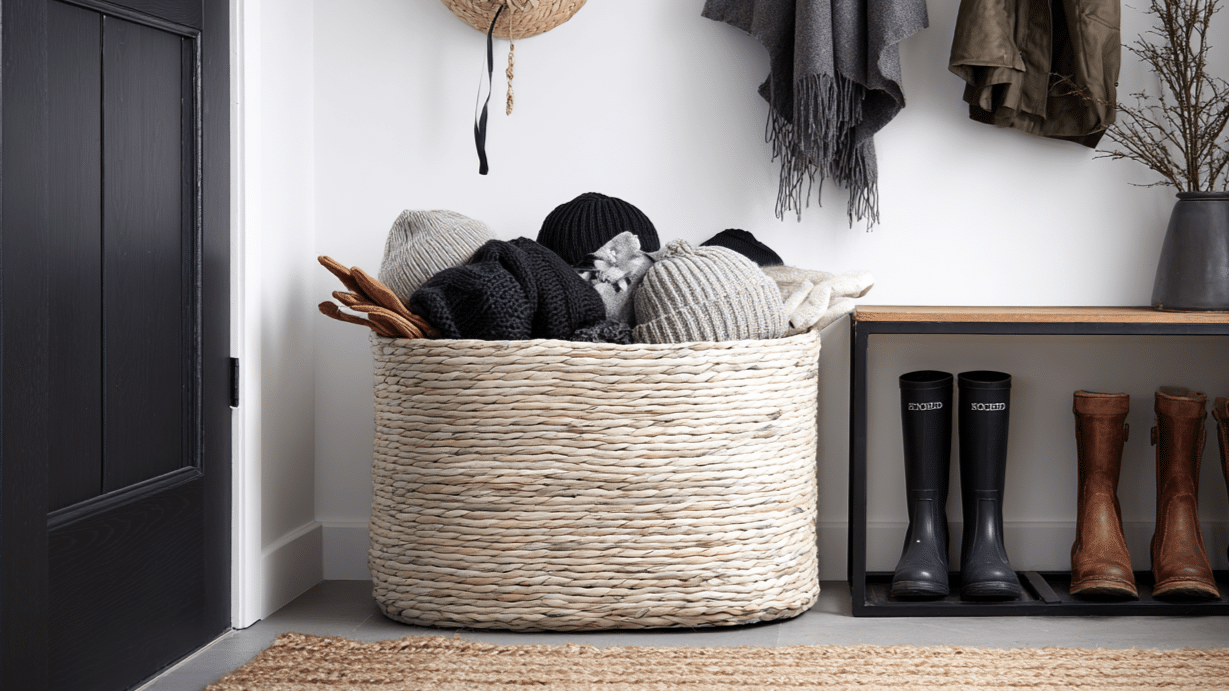 16 use baskets for hats and gloves