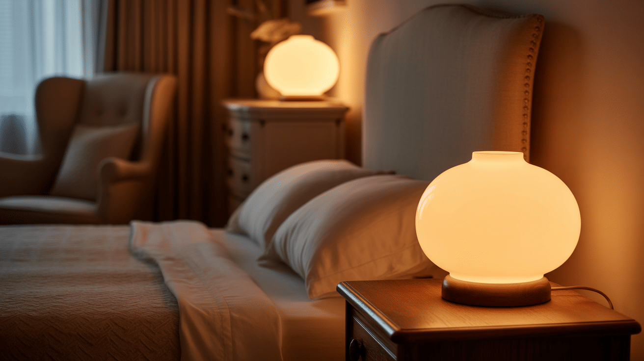 19 use lamps with warm light for quiet nights