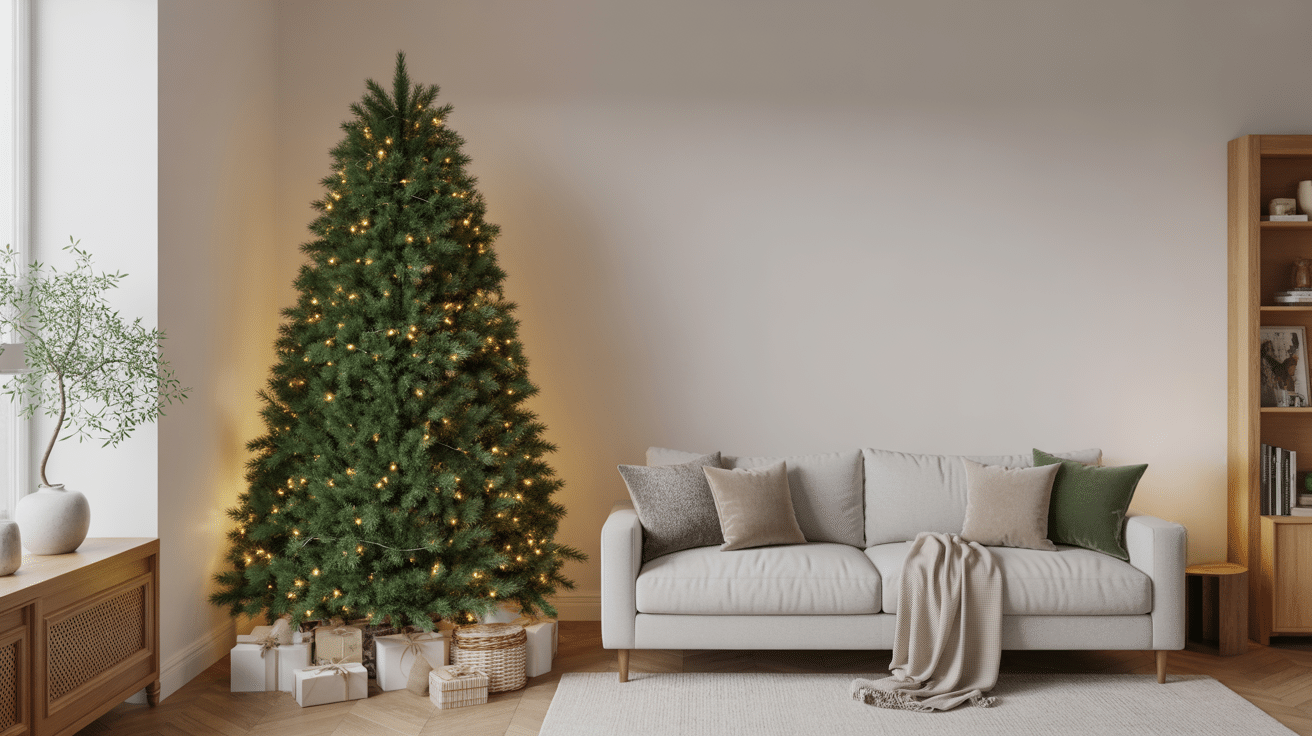 bare tree with just lights for a calm glow