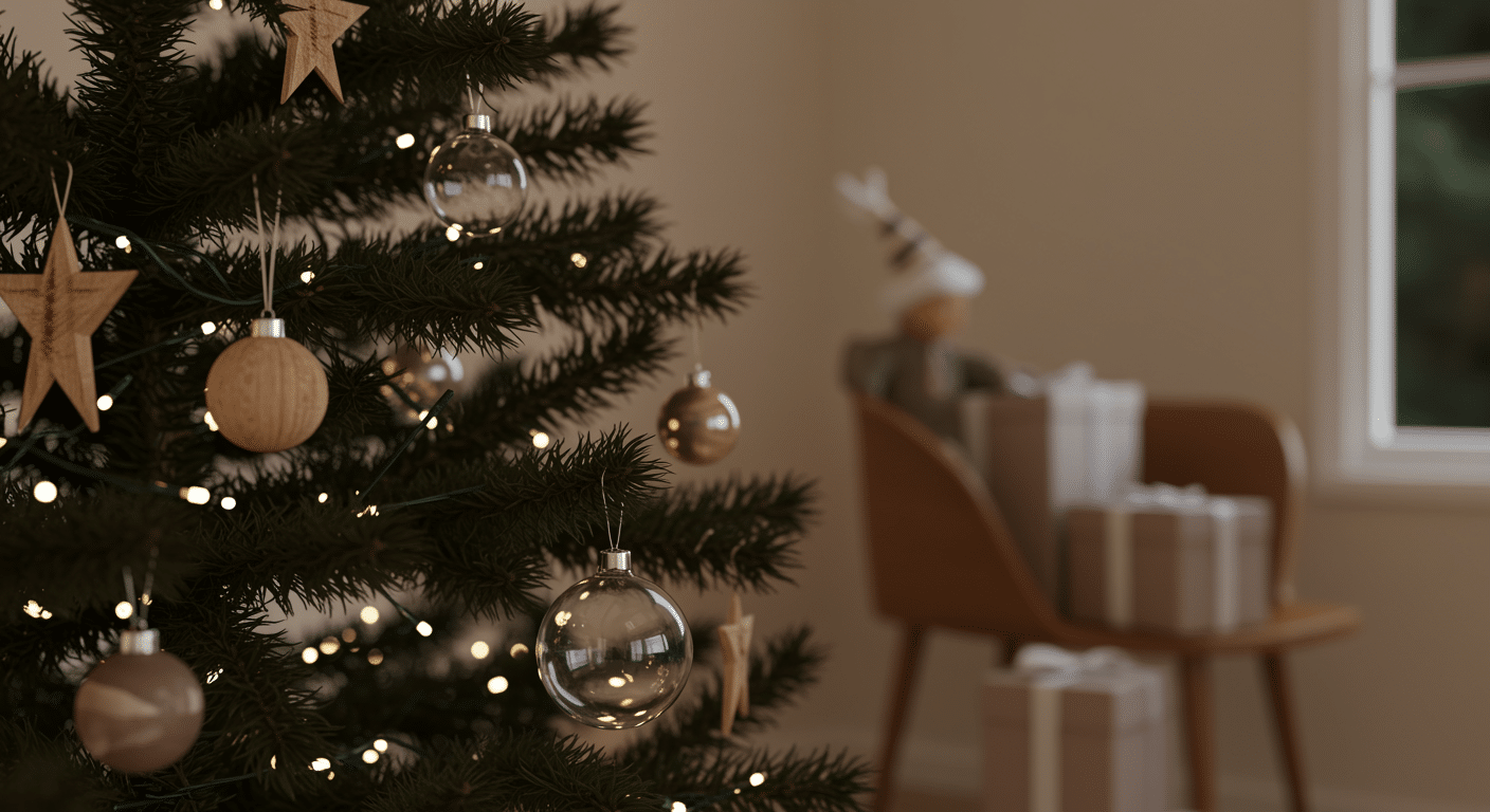 clear glass or wood ornaments only