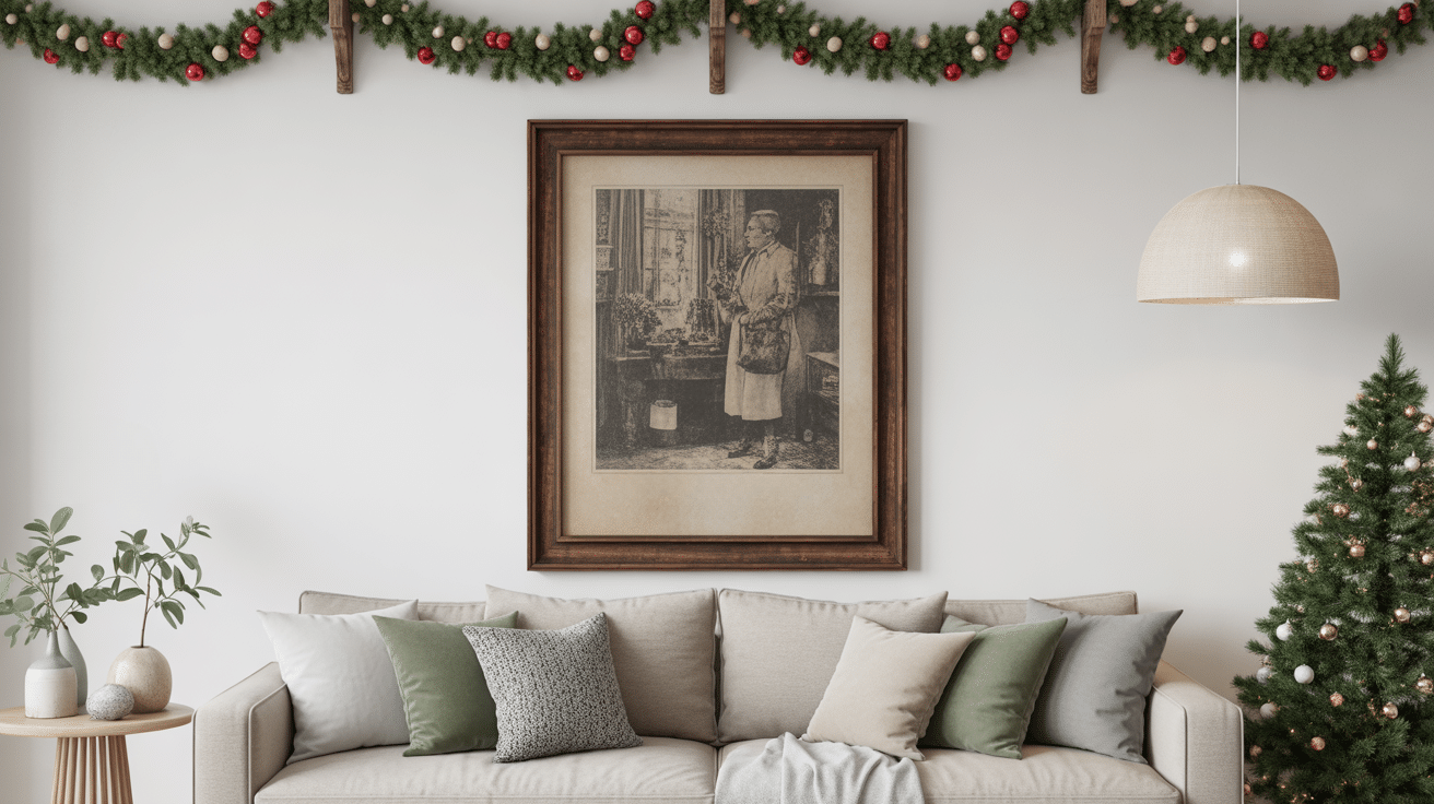 framed christmas prints