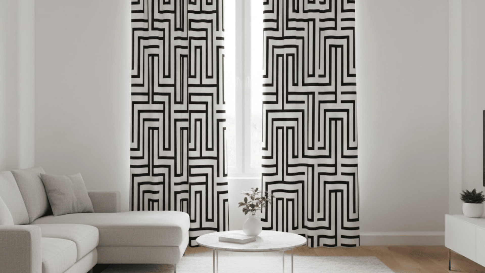 geometrical curtain ideas
