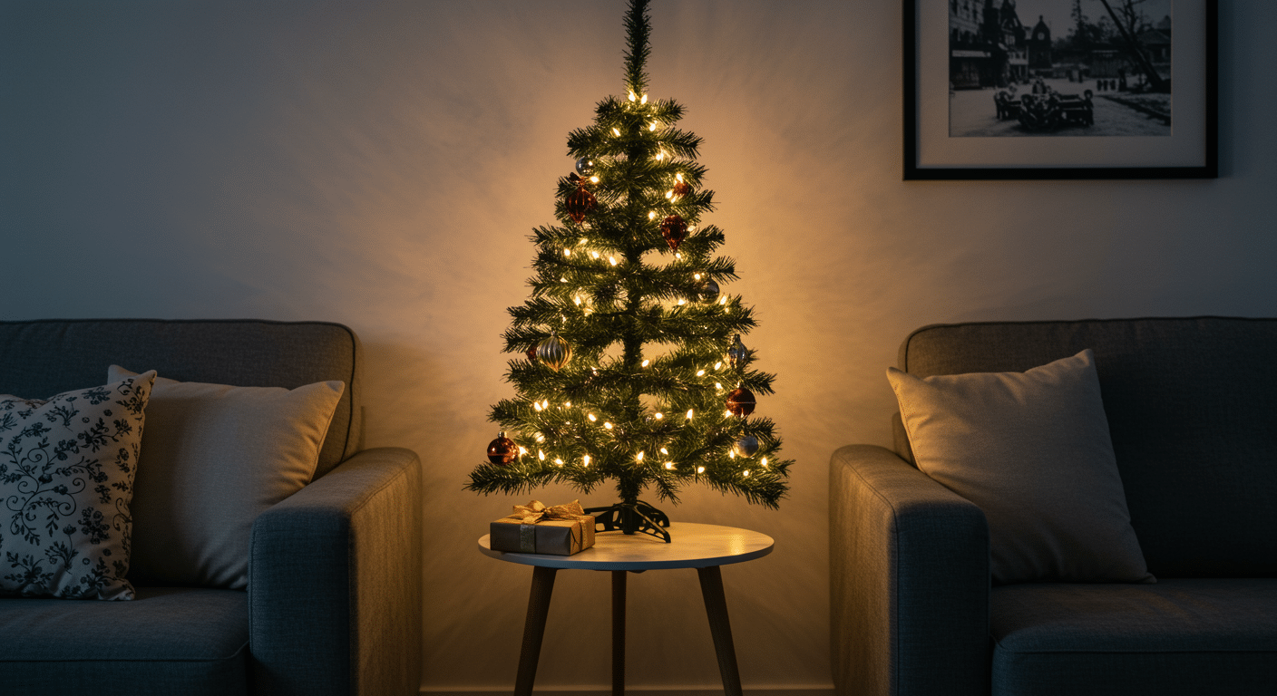 mini trees in corners