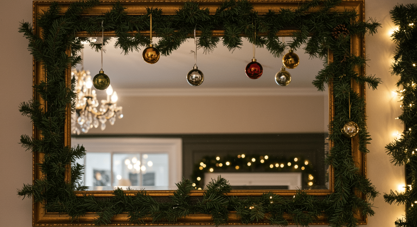 mirror garland frame