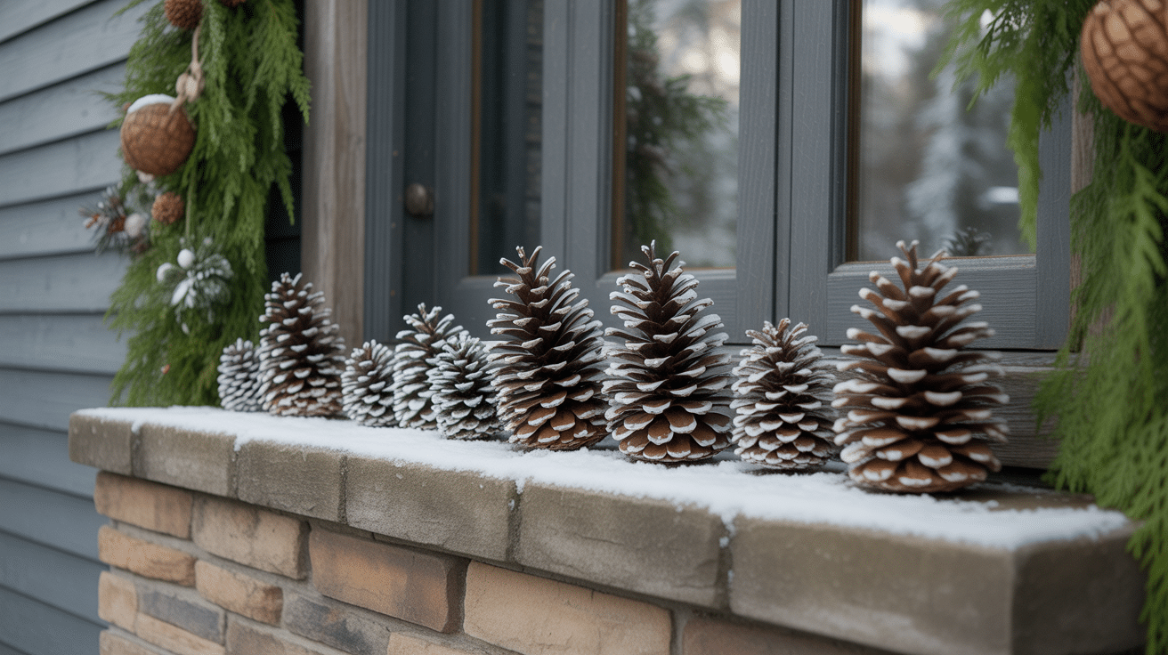 oversized pinecone display