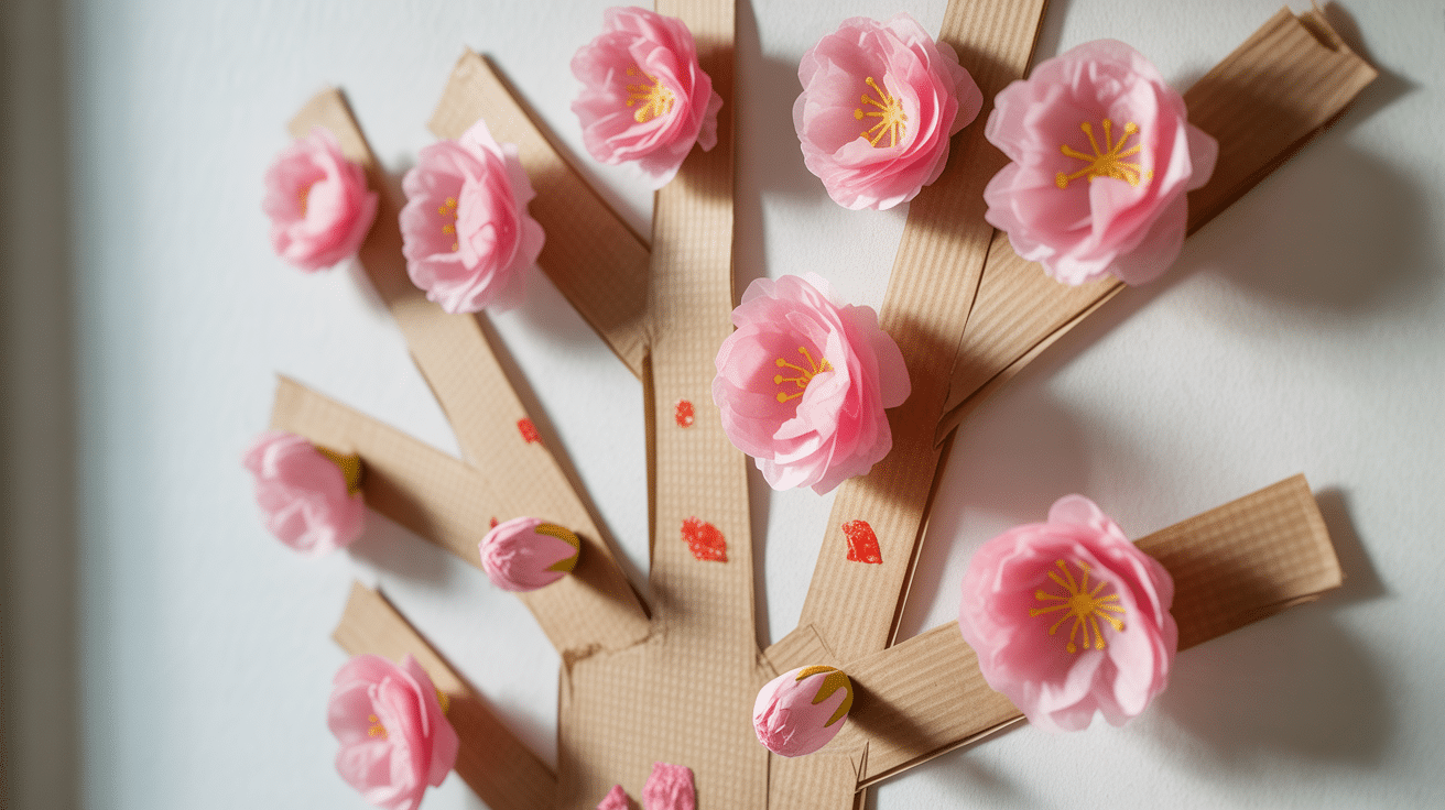 paper cherry blossom branch