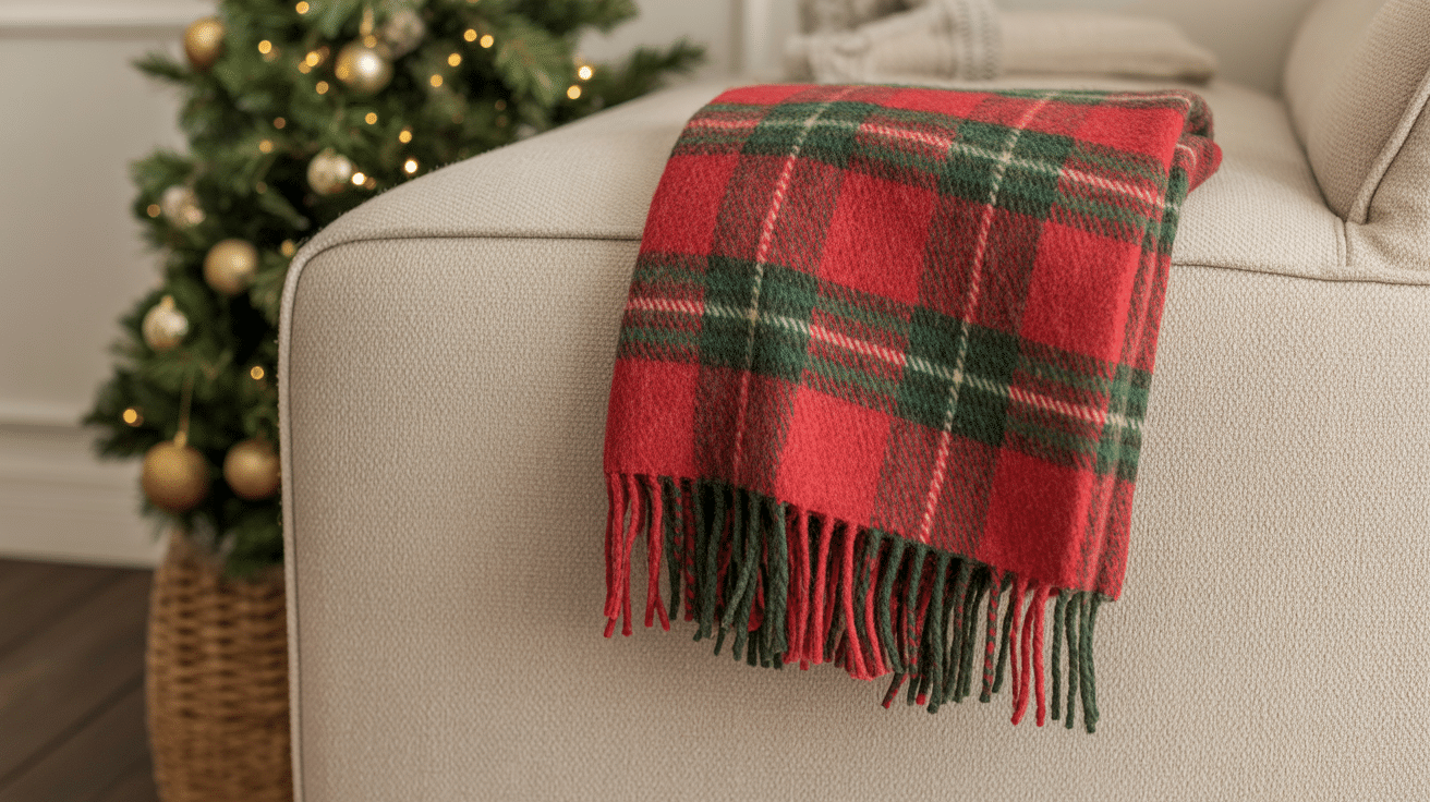 plaid throw blankets
