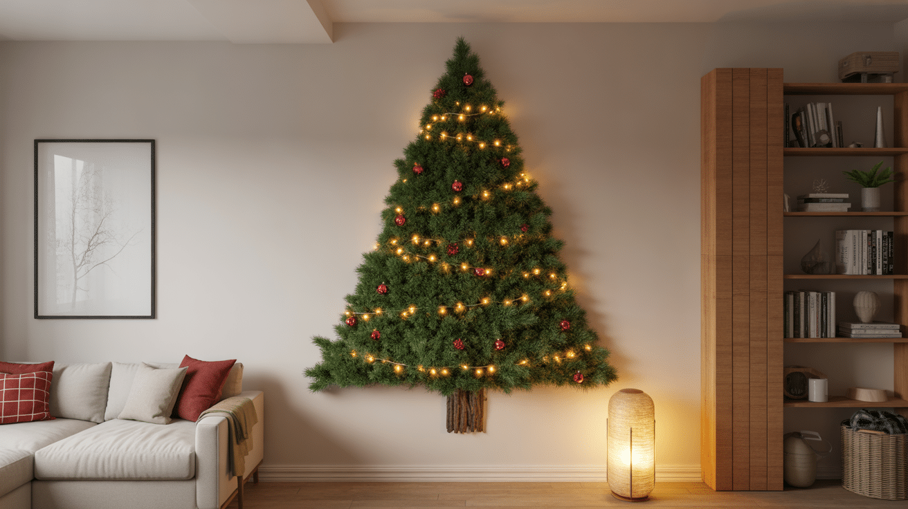 wall mounted or half tree for small spaces