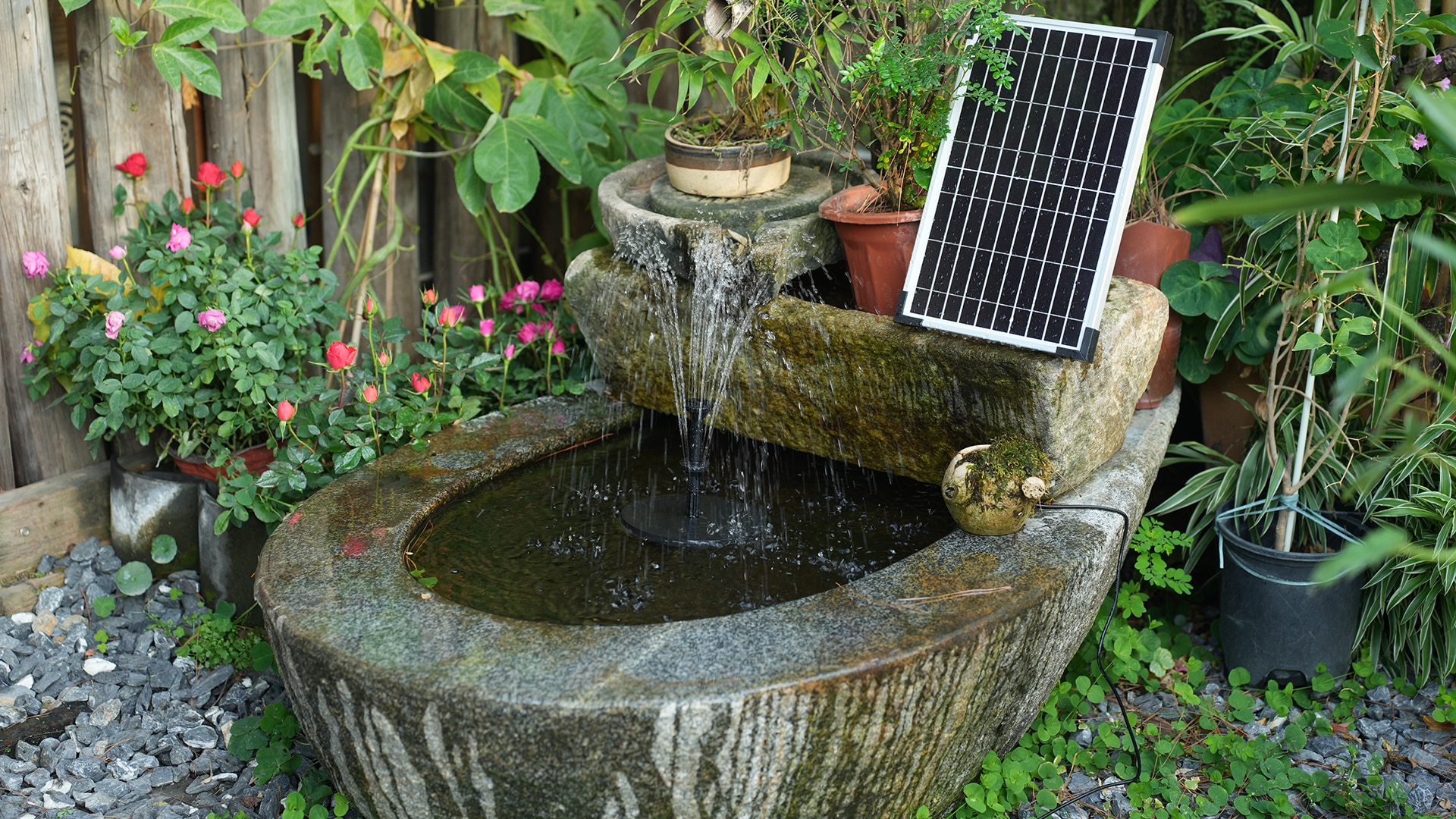 Solar Panel Pump Fountains