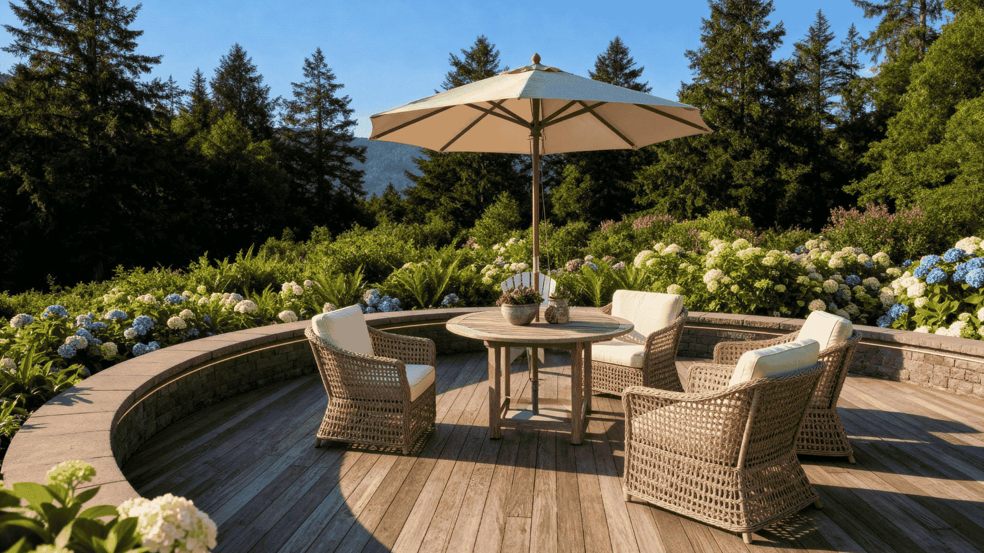 curved deck radial arrangement