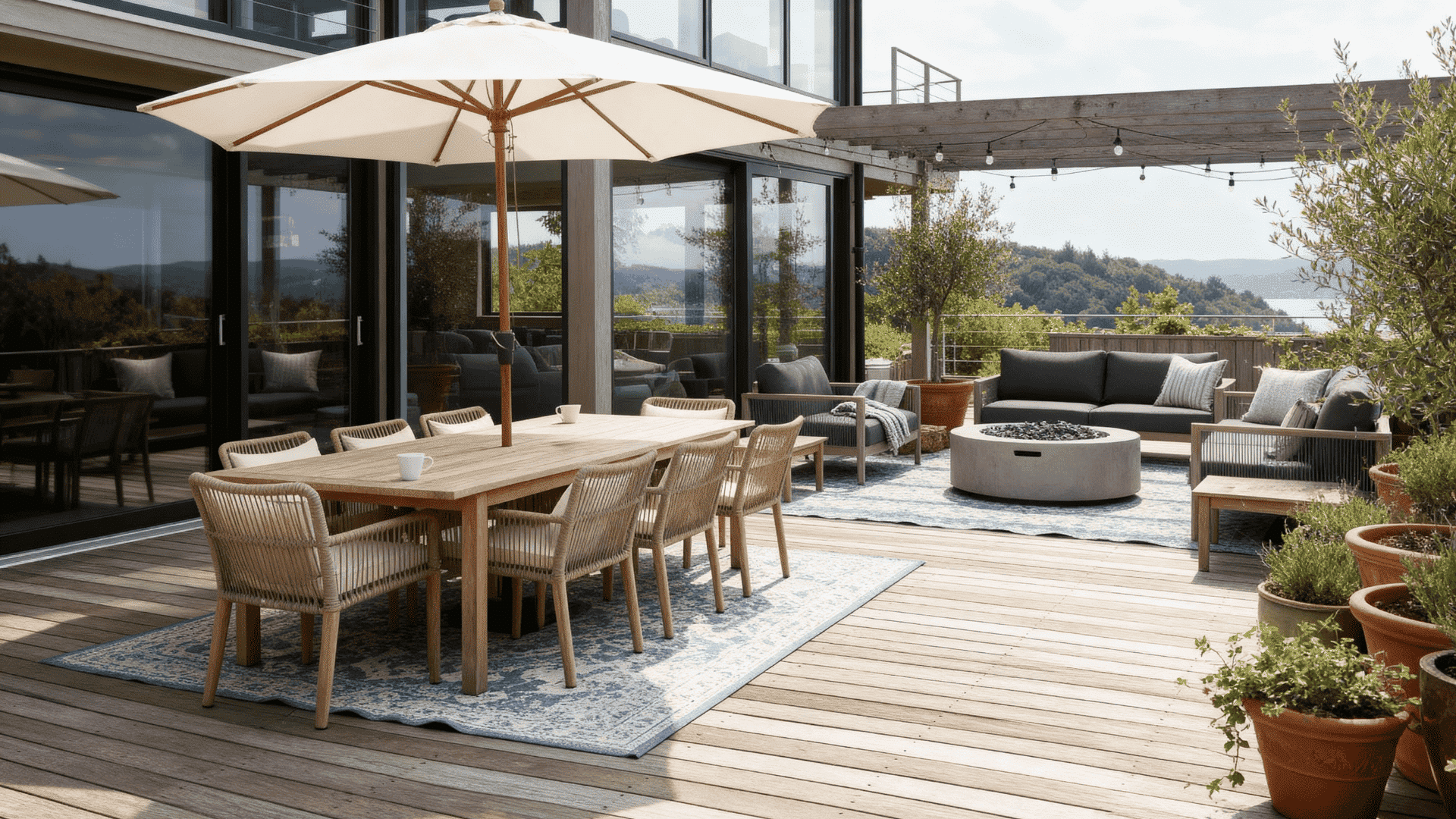 deck furniture layout ideas