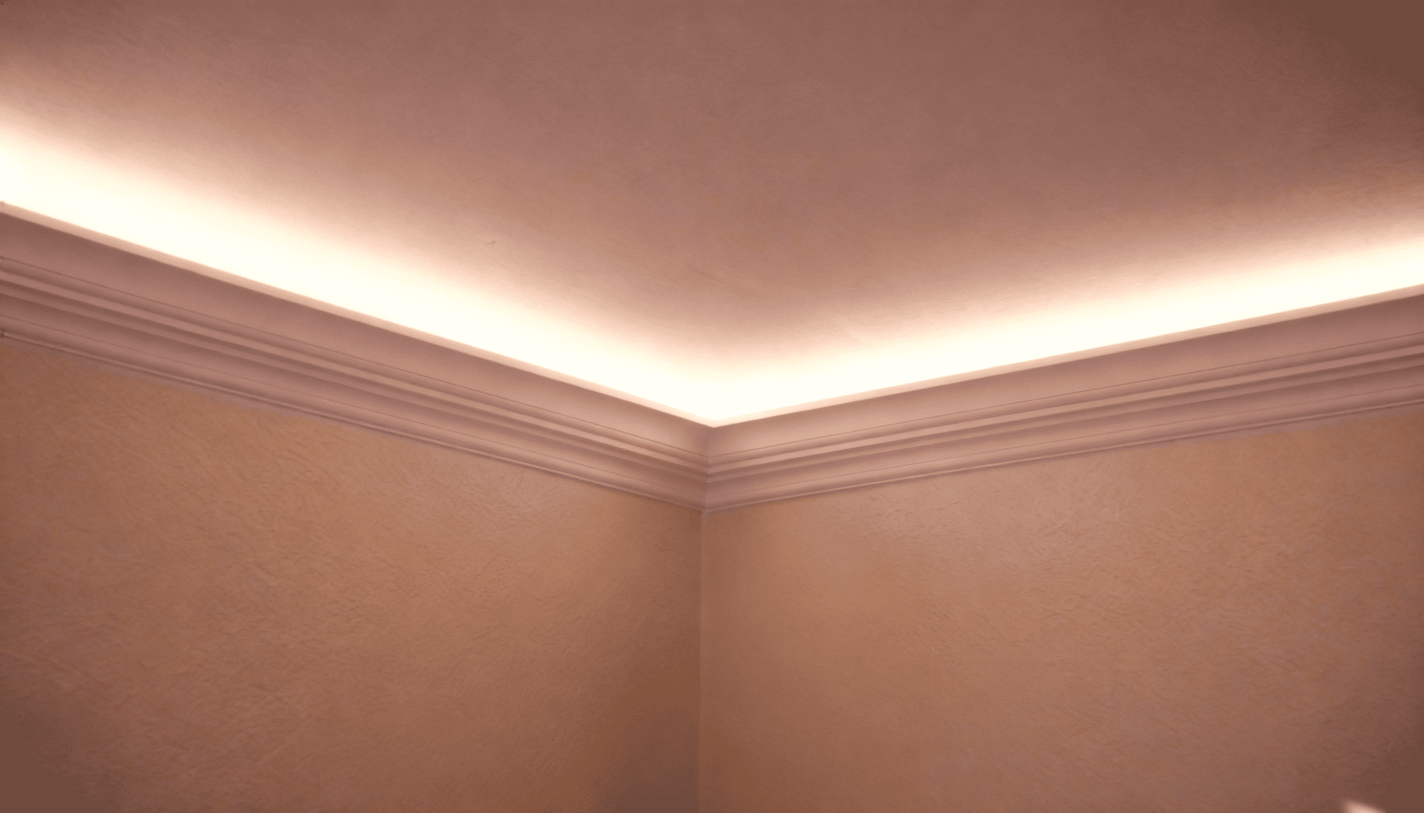 rope lights along baseboards