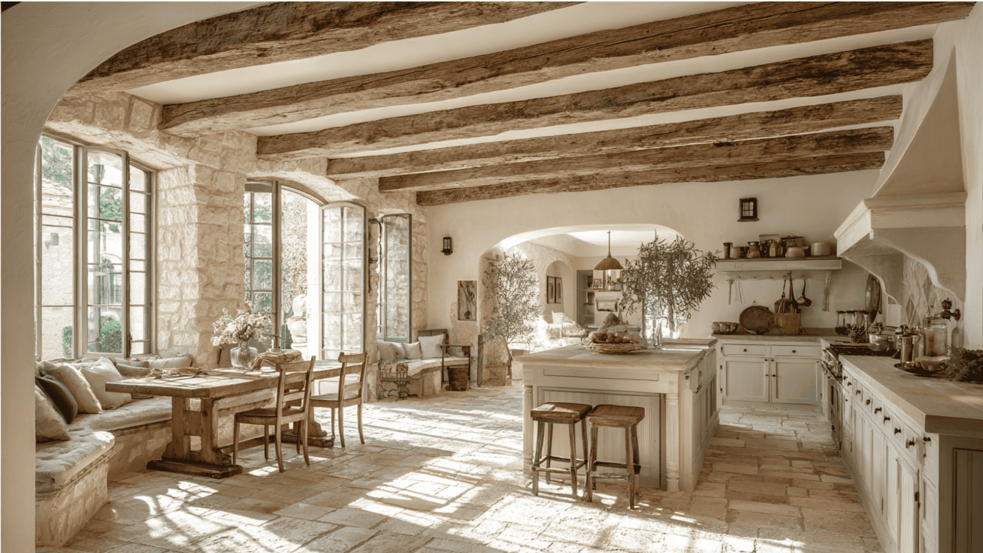 _A kitchen counter featuring a knife resting beside a knife block filled with various knives. (1)