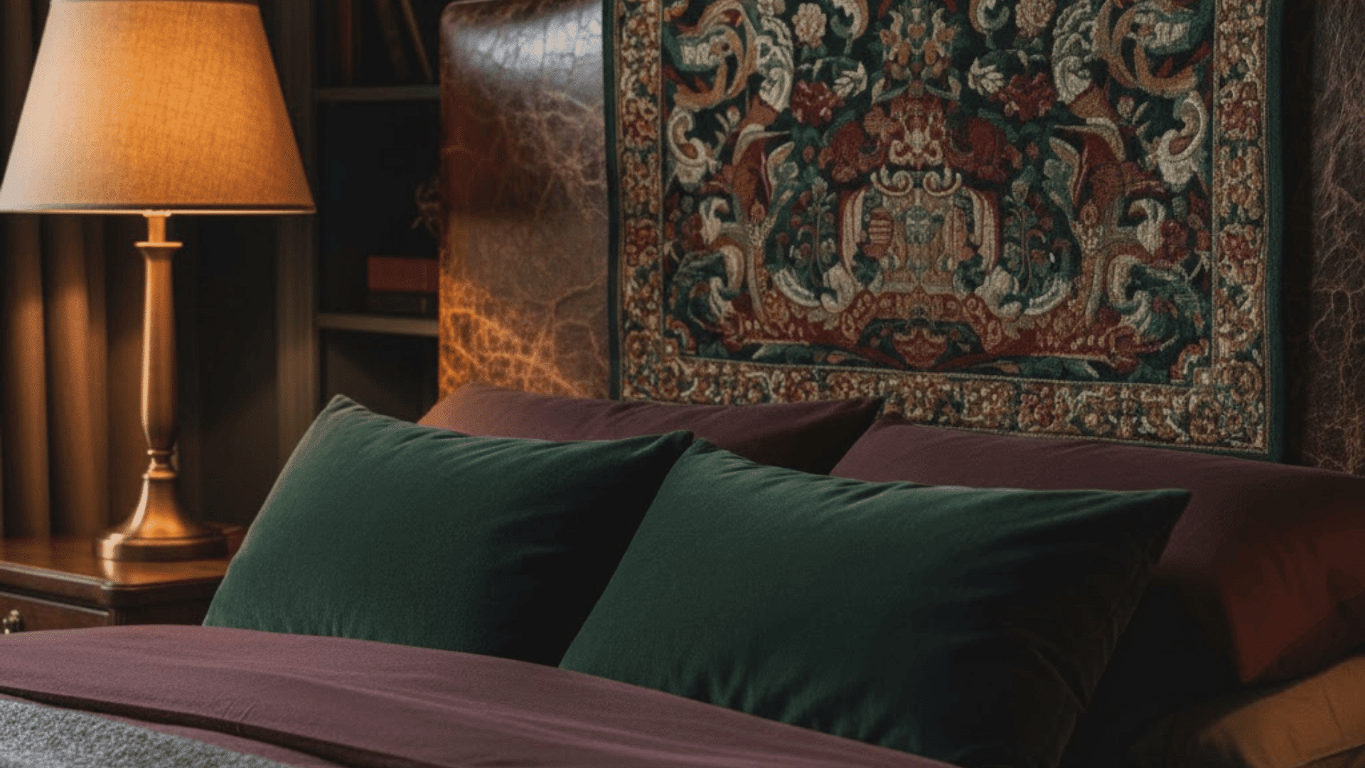 cozy dark academia bedroom