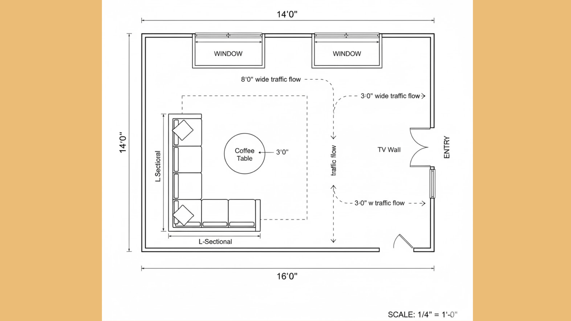 farmhouse living room layout