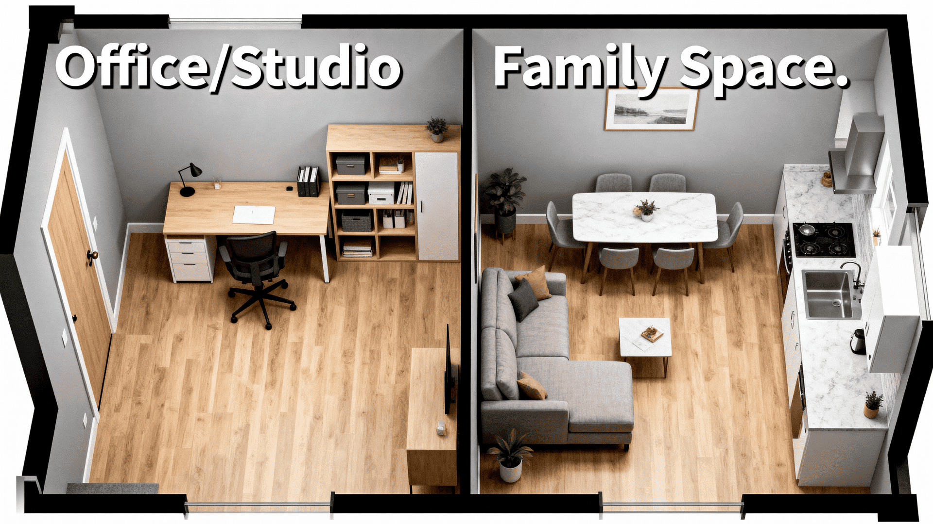 flexible live work layout