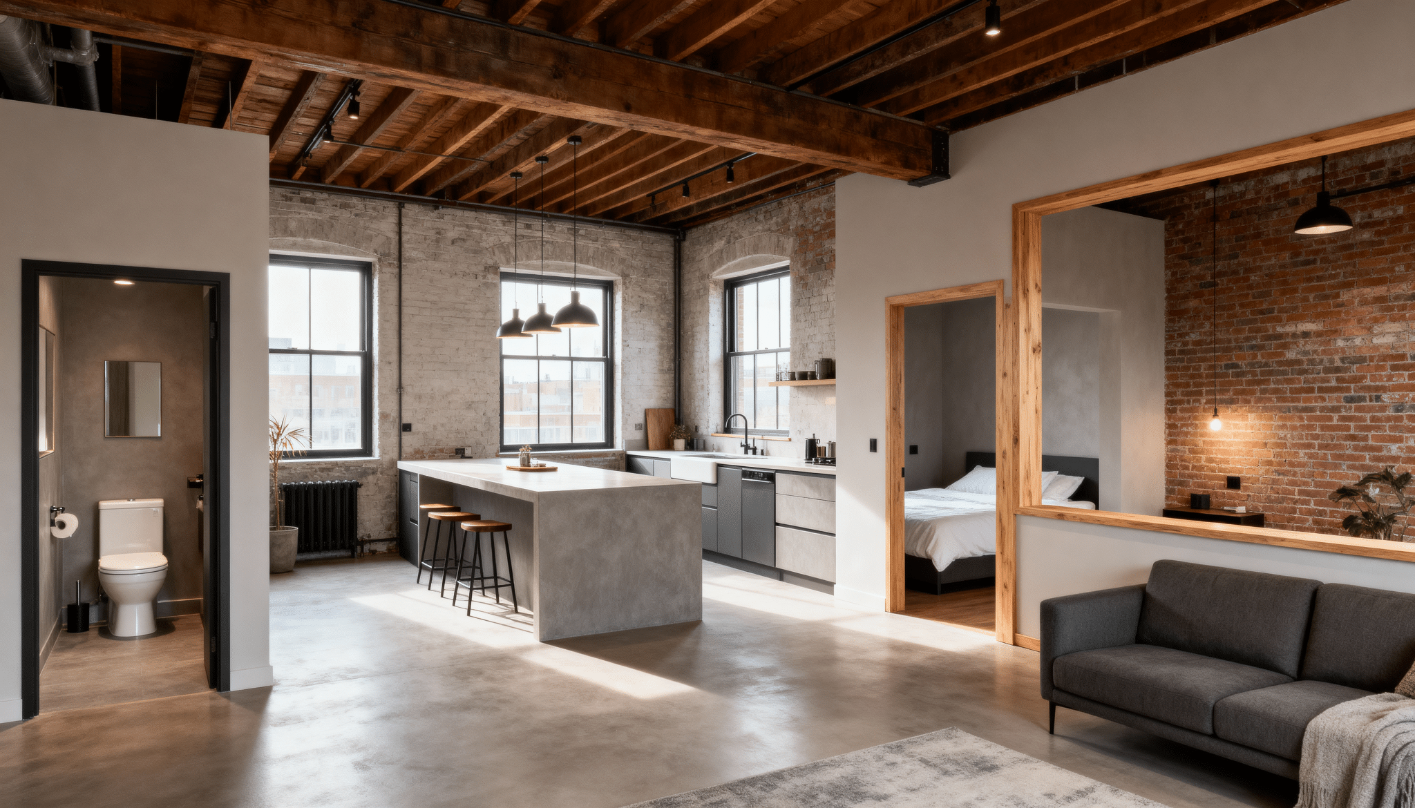 loft style open plan