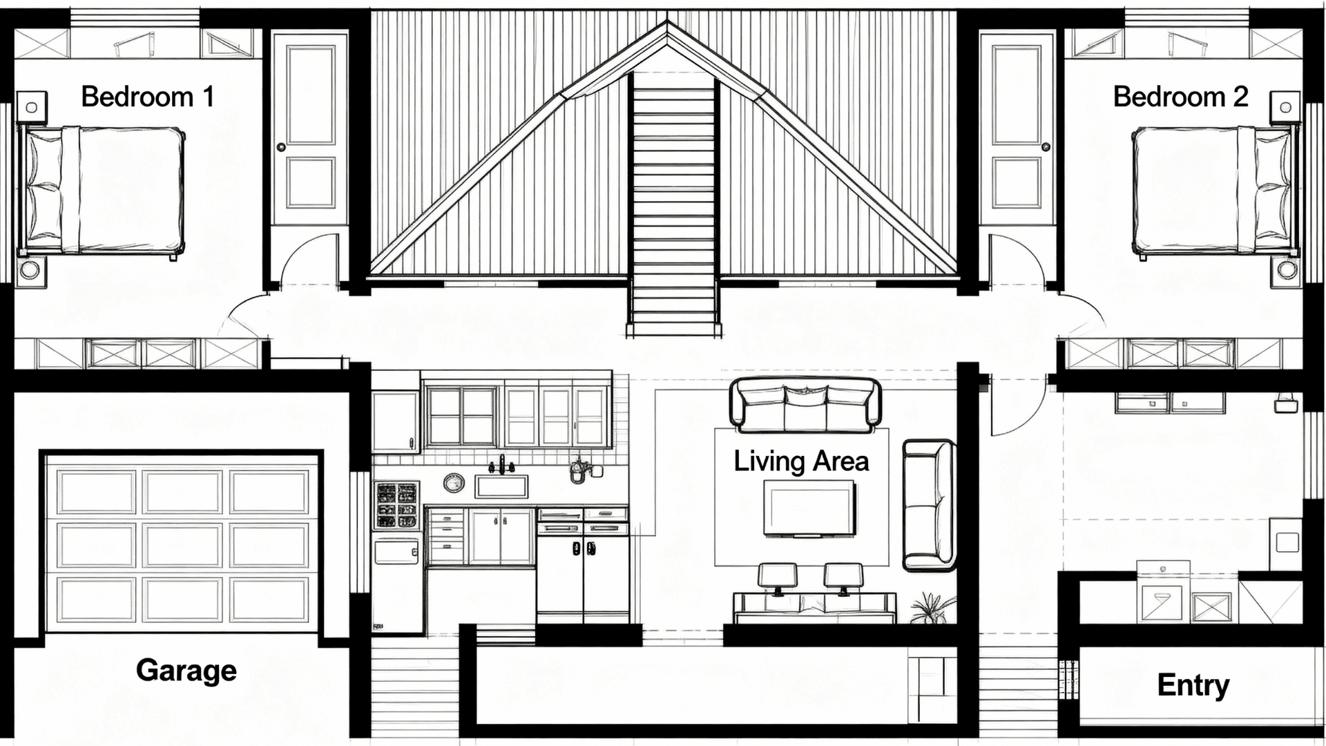 three story urban plan