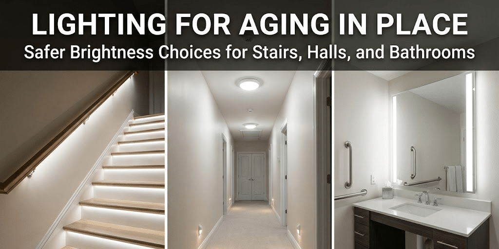 Lighting for Aging in Place: Safer Brightness Choices for Stairs, Halls, and Bathrooms