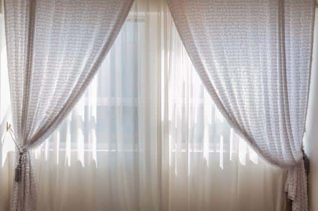 Curtains covering a window