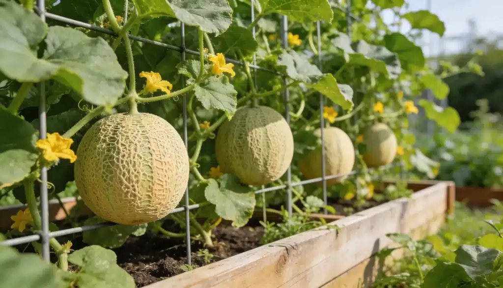 cantaloupe-plants-growing