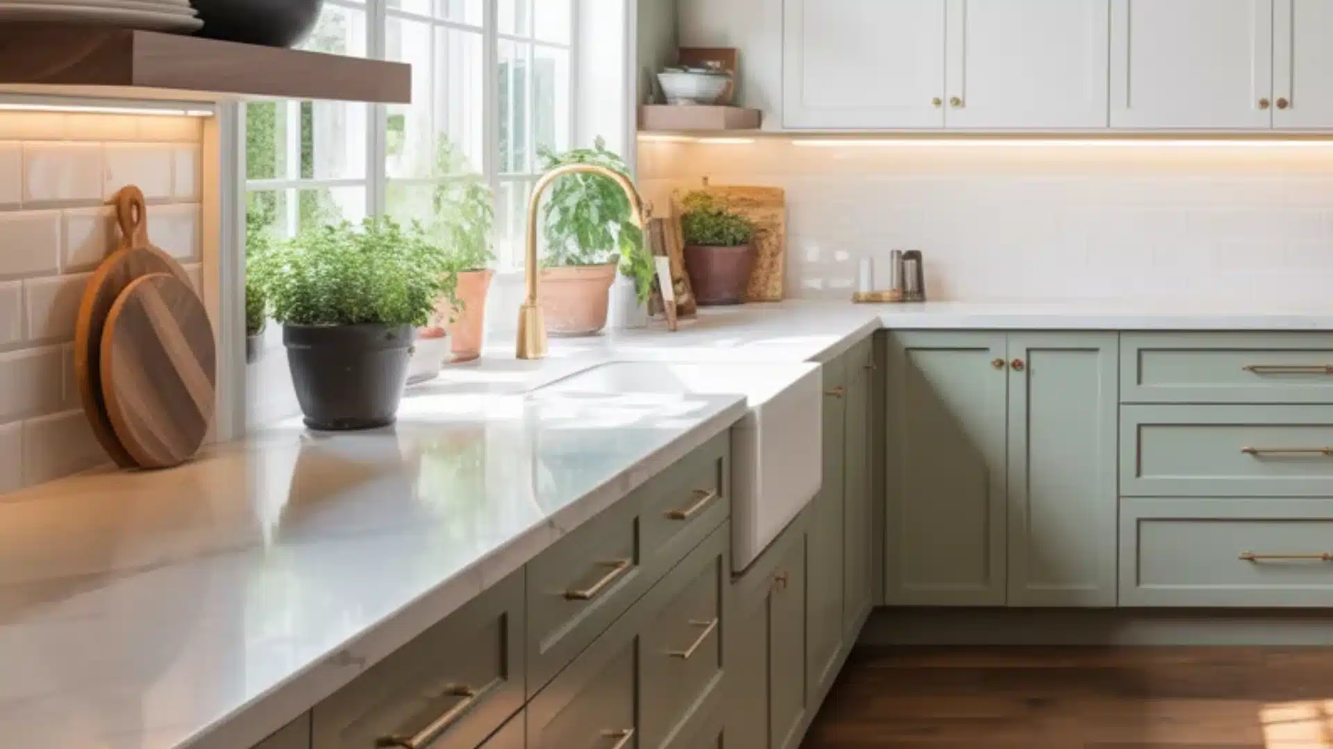 clary sage kitchen cabinets