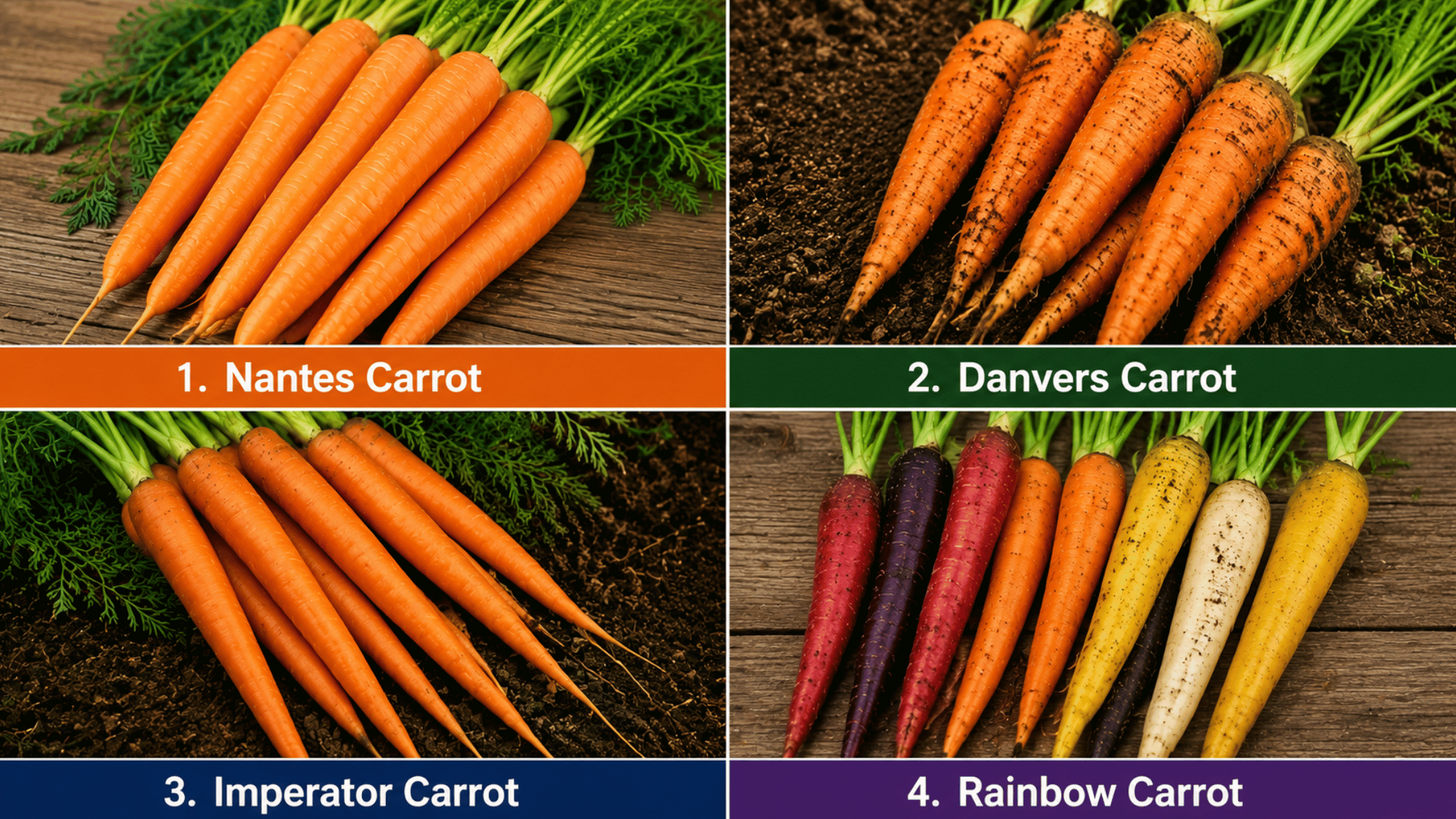 different types of carrots to choose from planting