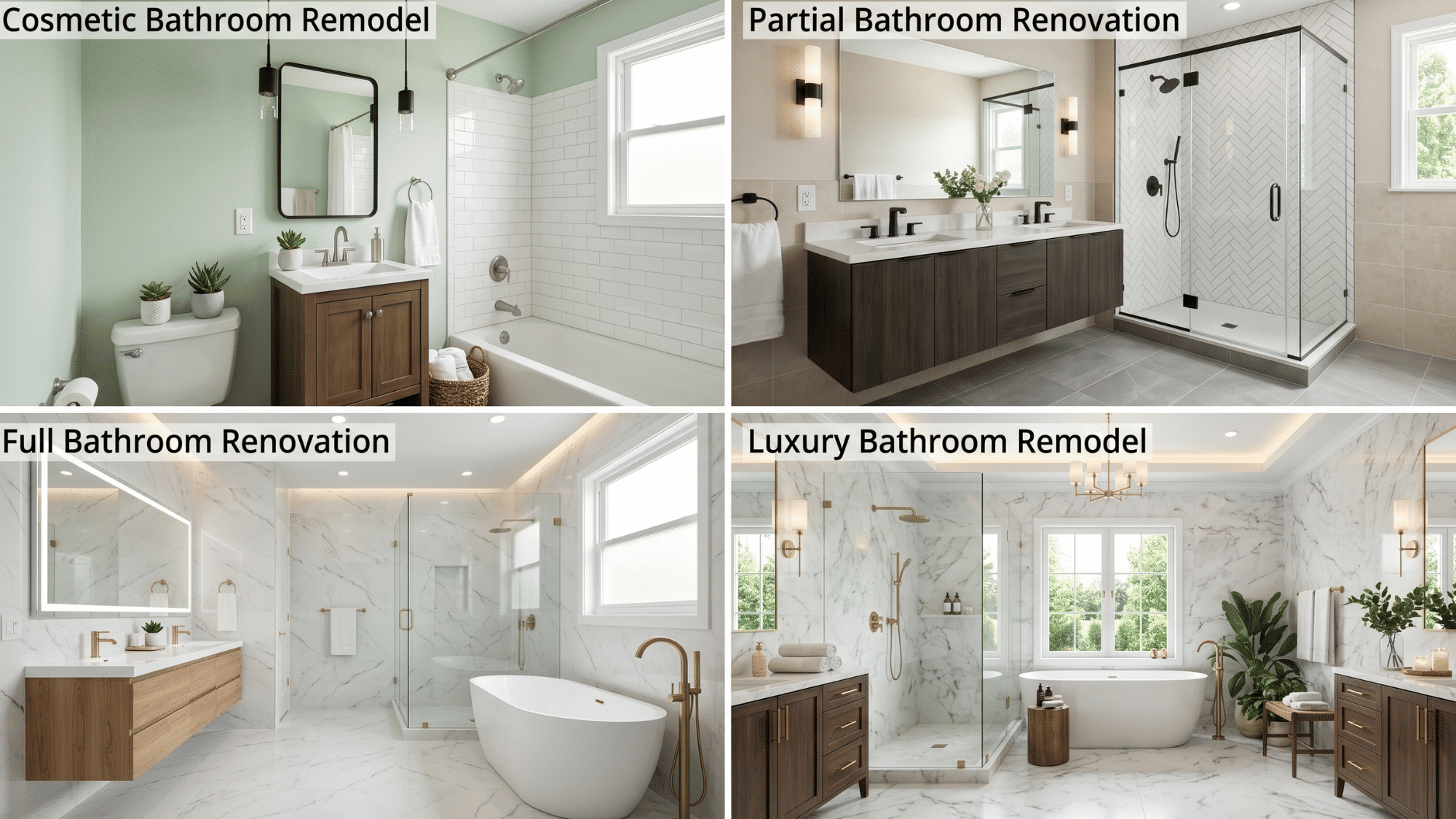 four types of budget friendly bathroom renovation