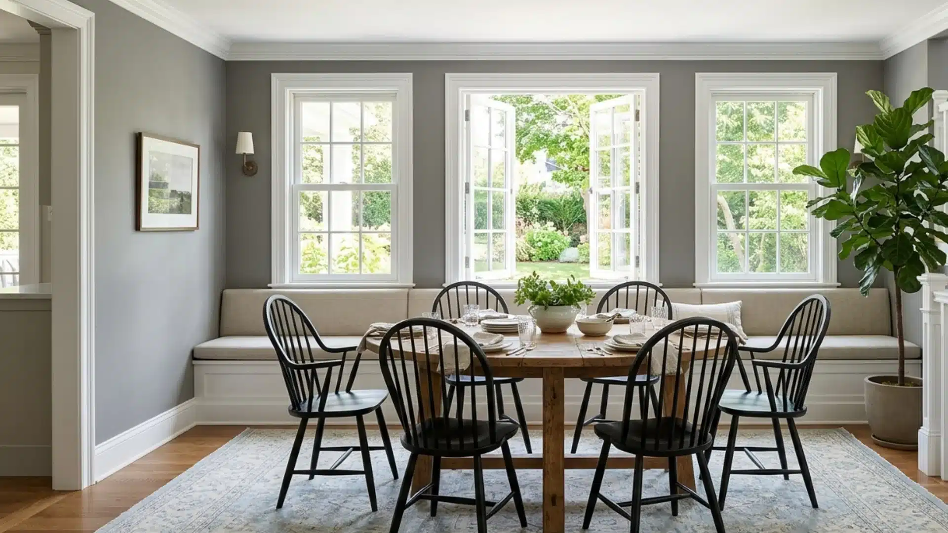 grey-walls-and-white-trim-dining-room