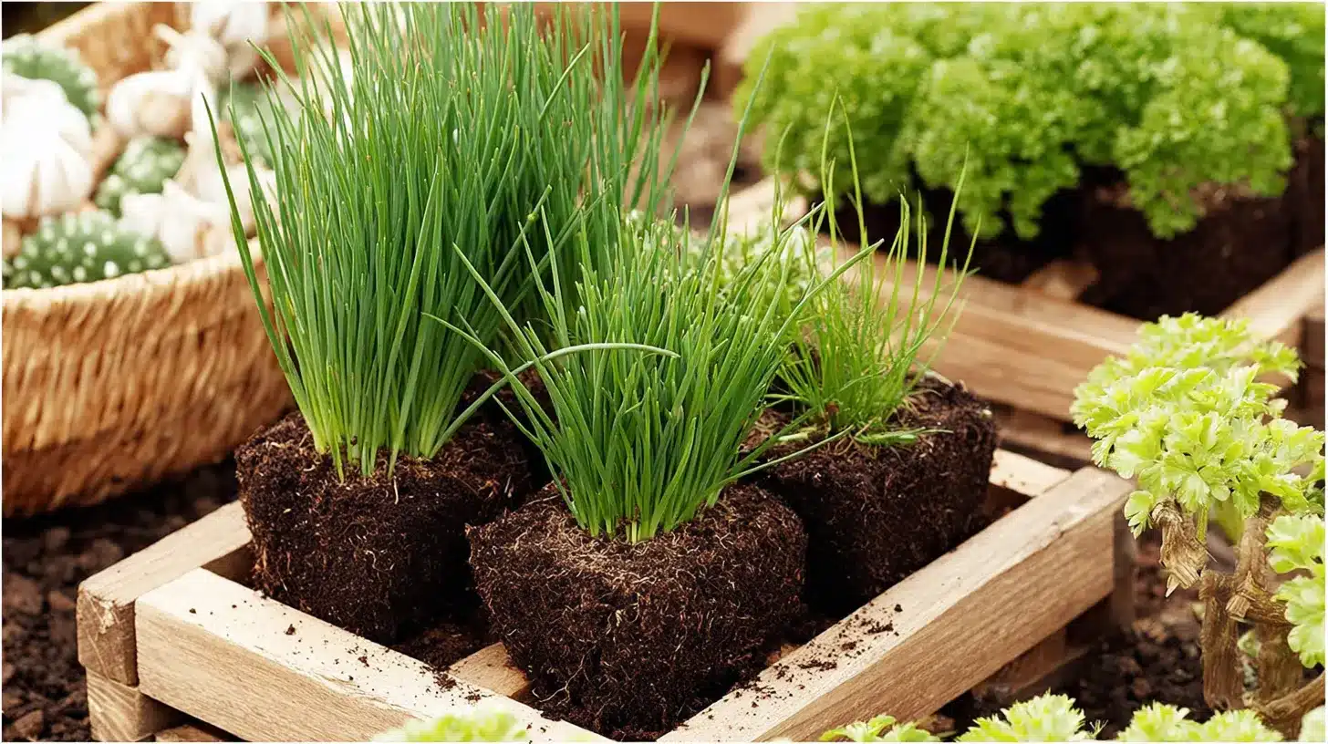 growing-chives-outdoors